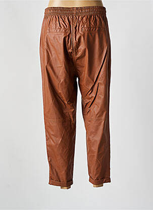 Pantalon 7/8 talie elastică maro MAT. femeie