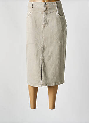 Fustă midi bej YESTA femeie