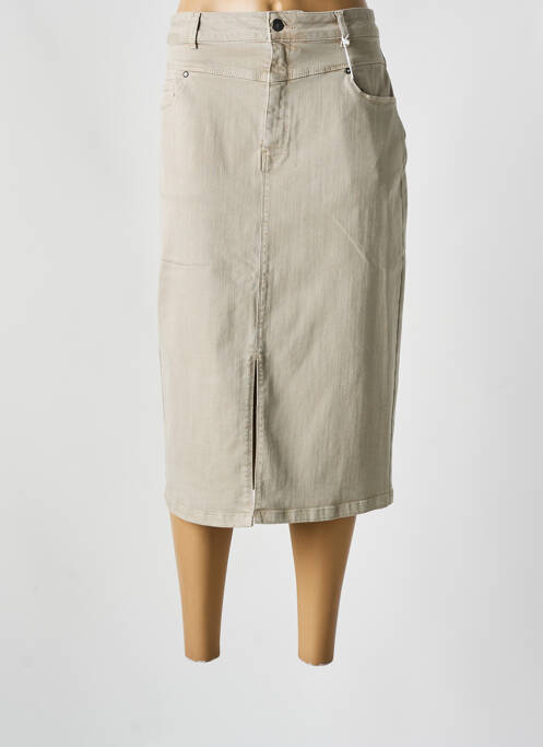 Fustă midi bej YESTA femeie