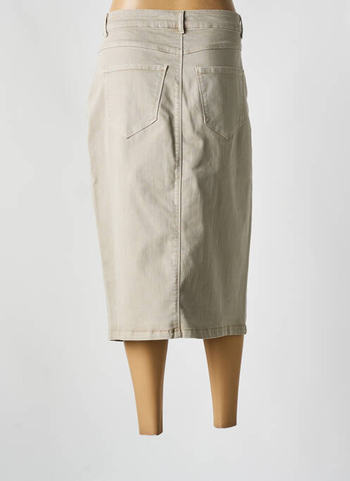 Fustă midi bej YESTA femeie