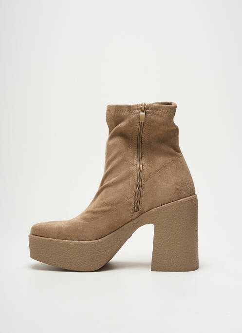 Botine/Ghete bej IDEAL SHOES femeie