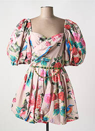Rochie scurtă mâneci 3/4 mâneci 3/4 roz MIRIAM STELLA femeie