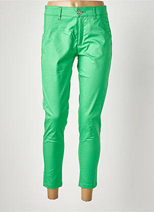 Pantalon 7/8 verde MADEMOISELLE SANS GÊNE femeie