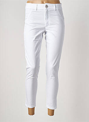 Pantalon 7/8 alb MADEMOISELLE SANS GÊNE femeie