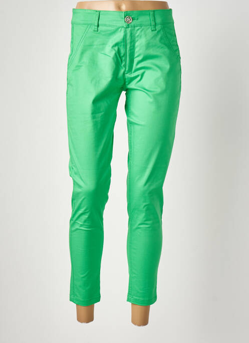 Pantalon 7/8 verde MADEMOISELLE SANS GÊNE femeie