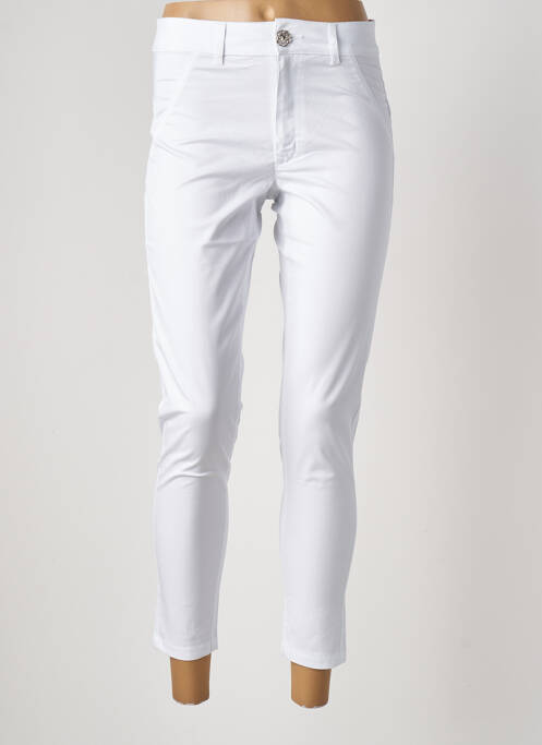 Pantalon 7/8 alb MADEMOISELLE SANS GÊNE femeie