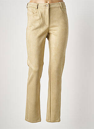 Pantalon slim verde TRICOT CHIC femeie