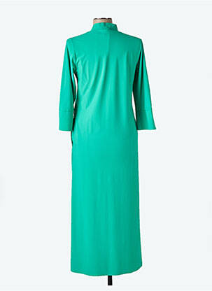 Rochie lungă croială cambrată mâneci 3/4 verde SPORTALM femeie