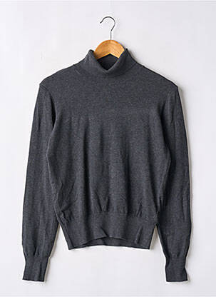 Pulover cu guler înalt strânsă pe partea de jos mâneci lungi gri H&M femeie