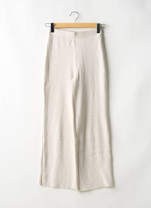 Pantalon drept bej ZARA femeie