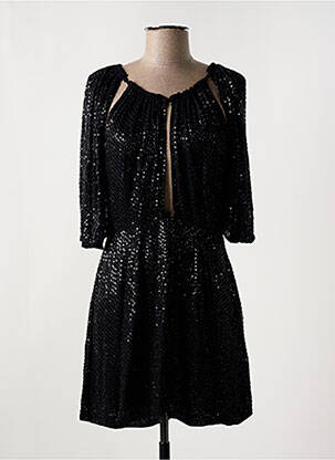 Rochie scurtă mâneci 3/4 mâneci 3/4 negru ANTIK BATIK femeie