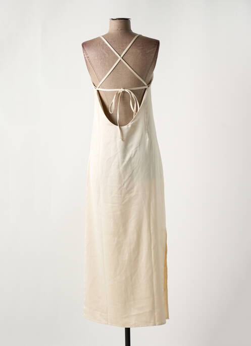 Rochie lungă bej MODETROTTER femeie