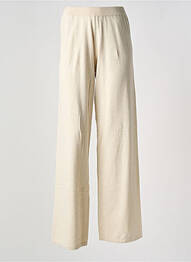 Pantalon larg talie înaltă talie înaltă bej PENN & INK N.Y femme
