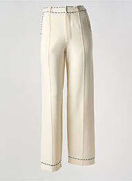 Pantalon drept talie cu cleme talie înaltă bej NOTSHY femme