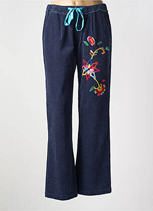 Pantalon drept elasticitate mărime normală albastru ME369 femeie