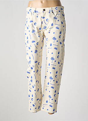 Blugi cu croială dreaptă bej MODETROTTER femeie