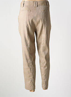 Pantalon 7/8 talie înaltă talie înaltă bej HANA SAN femeie