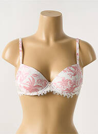Sutien efect material satinat top sutien push-up roz ANTIGEL femme