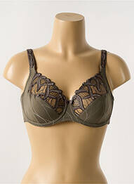 Sutien broderie sutien cupe întregi cu decolteu înalt verde LOUISA BRACQ femme