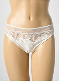 Tanga efect material satinat bej LISE CHARMEL femme