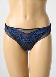 Tanga efect material satinat albastru LISE CHARMEL femme
