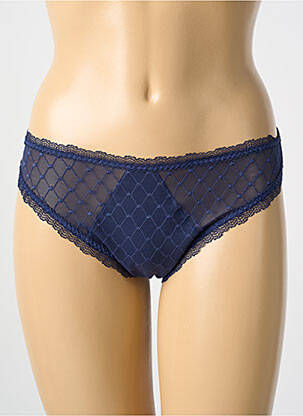 Tanga broderie albastru ANTIGEL femeie