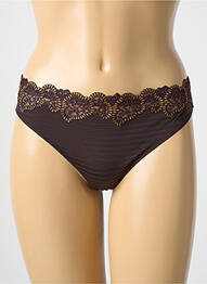 Tanga broderie maro LOUISA BRACQ femme