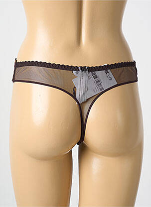 Tanga broderie maro LOUISA BRACQ femeie