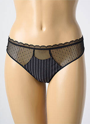 Tanga broderie negru ANTIGEL femeie