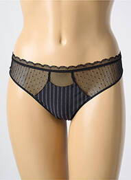 Tanga broderie negru ANTIGEL femme