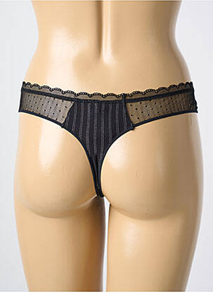 Tanga broderie negru ANTIGEL femeie