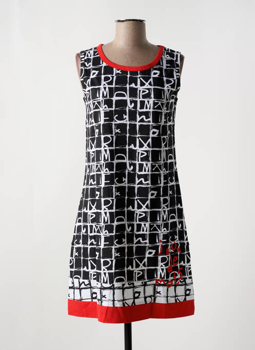 Cămașă de noapte imprimeu fantezie negru ROSE POMME femme