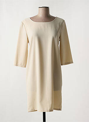 Rochie scurtă mâneci 3/4 mâneci 3/4 bej LA CROISETE femeie