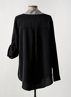 Tunică mâneci lungi țesătură crep negru NH-3 femme