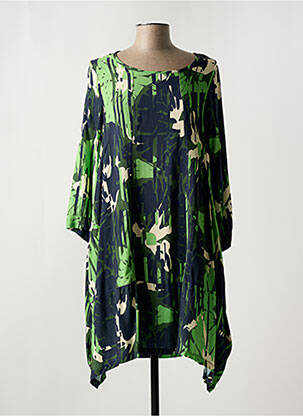 Rochie midi mâneci 3/4 mâneci 3/4 verde G!OZE femeie