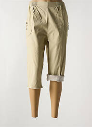 Pantalon trei sferturi talie elastică mărime normală verde JST FOR MY femeie