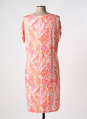 Rochie midi croială fluidă mâneci scurte portocalie JOY OF LIFE femeie