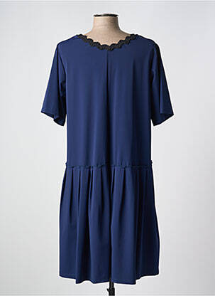 Rochie scurtă croială fluidă mâneci scurte albastru G!OZE femeie