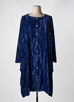 Rochie midi croială fluidă mâneci lungi albastru G!OZE femeie