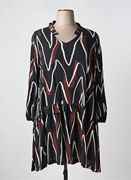 Rochie midi croială fluidă mâneci lungi negru G!OZE femme