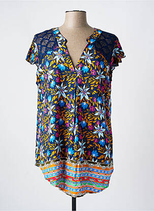 Tunică mâneci scurte albastru NH-3 femeie