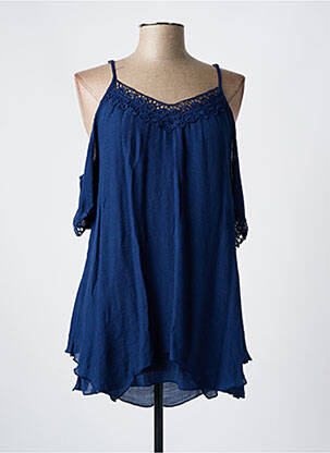 Tunică mâneci scurte albastru WORLD FASHION femeie