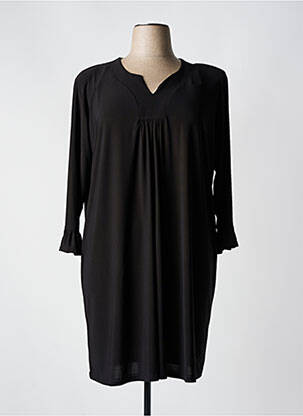 Rochie midi mâneci lungi mâneci lungi negru MAGNA femeie