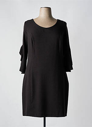 Rochie midi mâneci 3/4 mâneci 3/4 negru SPG WOMAN femeie