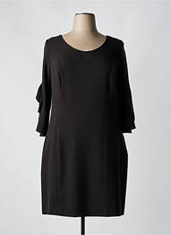 Rochie midi mâneci 3/4 mâneci 3/4 negru SPG WOMAN femme
