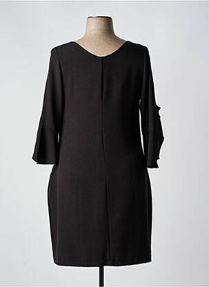 Rochie midi mâneci 3/4 mâneci 3/4 negru SPG WOMAN femeie