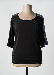 Top țesătură jersey mâneci 3/4 negru SPG WOMAN femeie