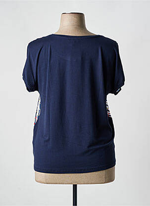 Tricou imprimeu fantezie mâneci scurte albastru HAJO femeie