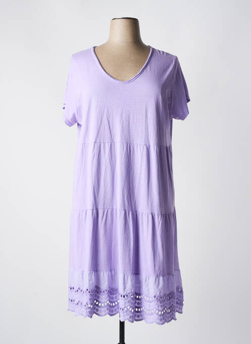 Rochie midi violet PIMENT ROUGE femeie