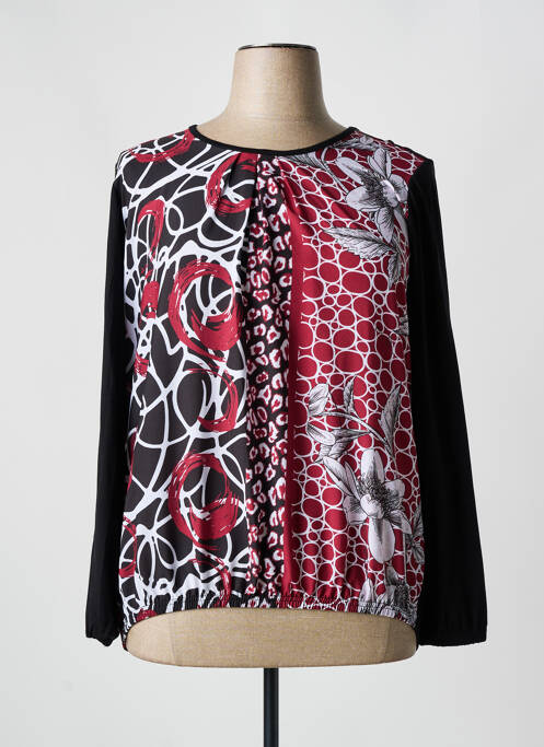 Tricou imprimeu fantezie mâneci lungi negru HAJO femme